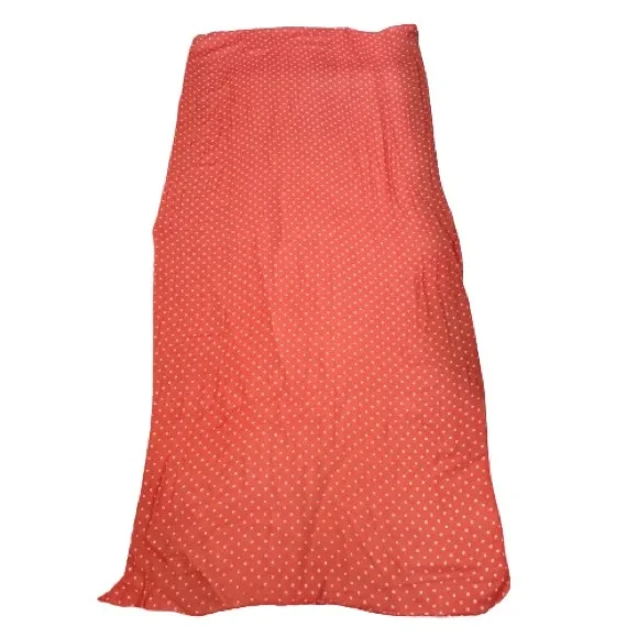 JCP Coral & White Polka Dot Viscose Wraparound Beach & Multi Purpose Wear Scarf - Picture 8 of 13